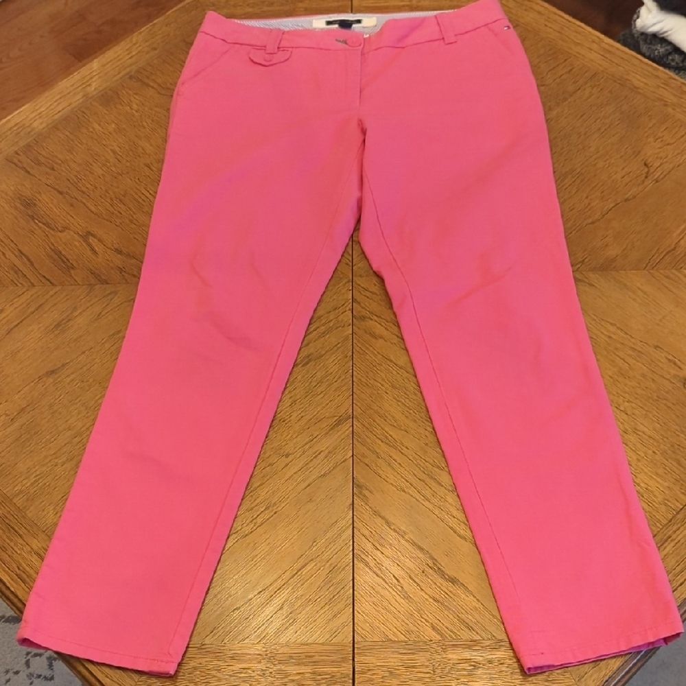 Tommy Hilfiger Women's Pink Casual Chino Pants Barbiecore - Picture 5 of 11